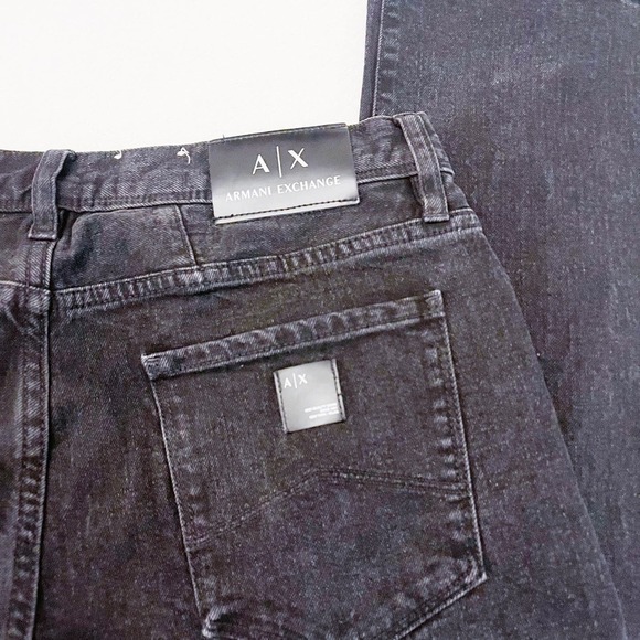 AX Armani Exchange Slim Black Denim Jeans J13 SZ32 - Picture 8 of 9